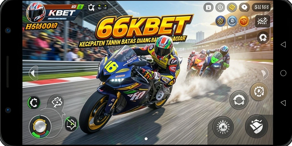 Tampilan aksi balapan motor yang mendebarkan di 66KBET.