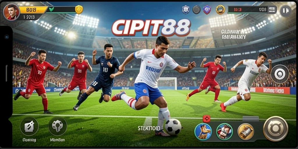 Screenshot utama CIPIT88 menampilkan aksi olahraga yang seru.
