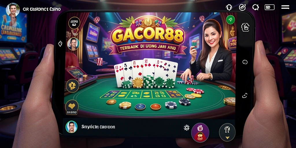 Tampilan gameplay GACOR88 yang seru dengan dealer langsung.