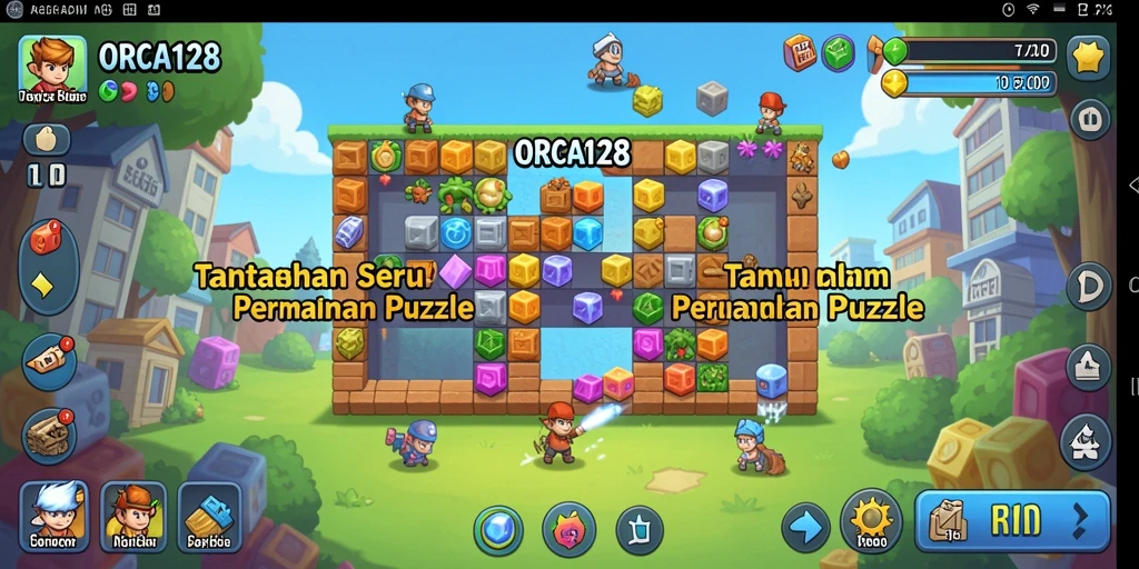 Tampilan gameplay ORCA128 yang seru dengan berbagai level puzzle.