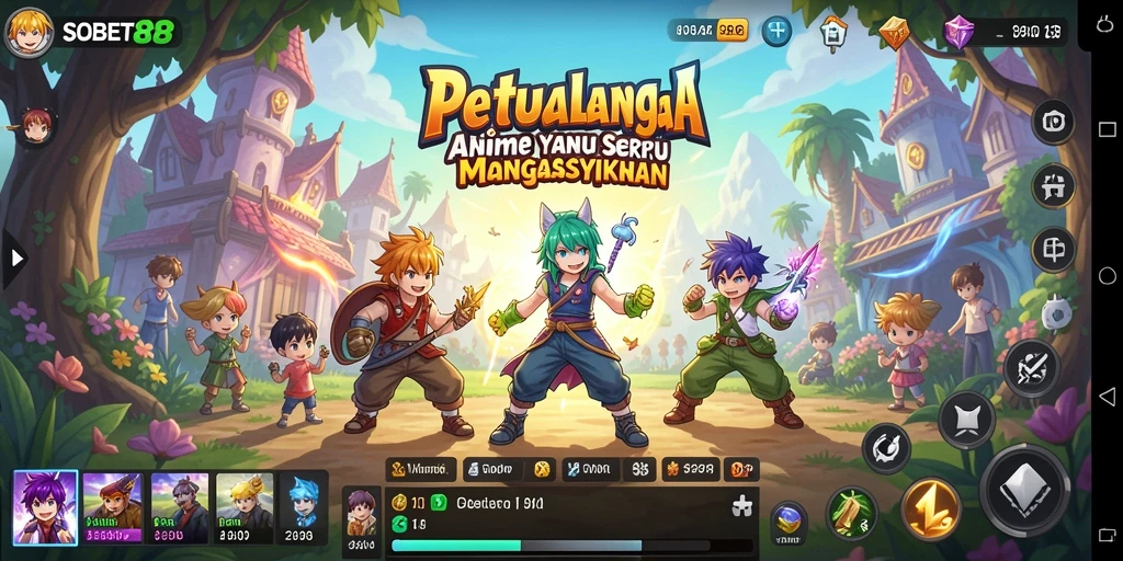 Screenshot gameplay SOBET88 menampilkan karakter Anime yang beraksi.