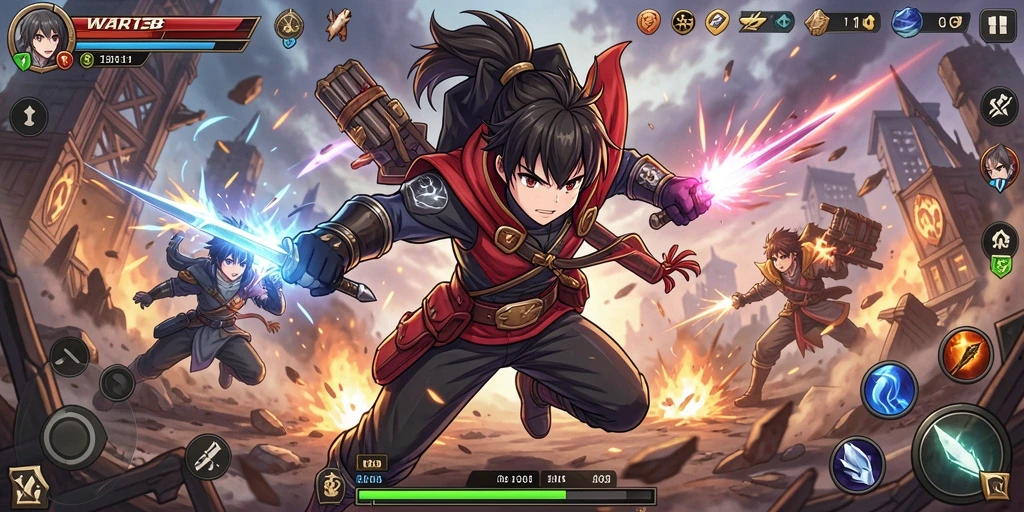 Tangkapan layar permainan WAR138 menampilkan pertarungan karakter Anime yang mendebarkan.